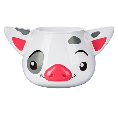 A mug designed after the character Pua the pig.