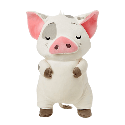 A plushie of the character Pua the pig.